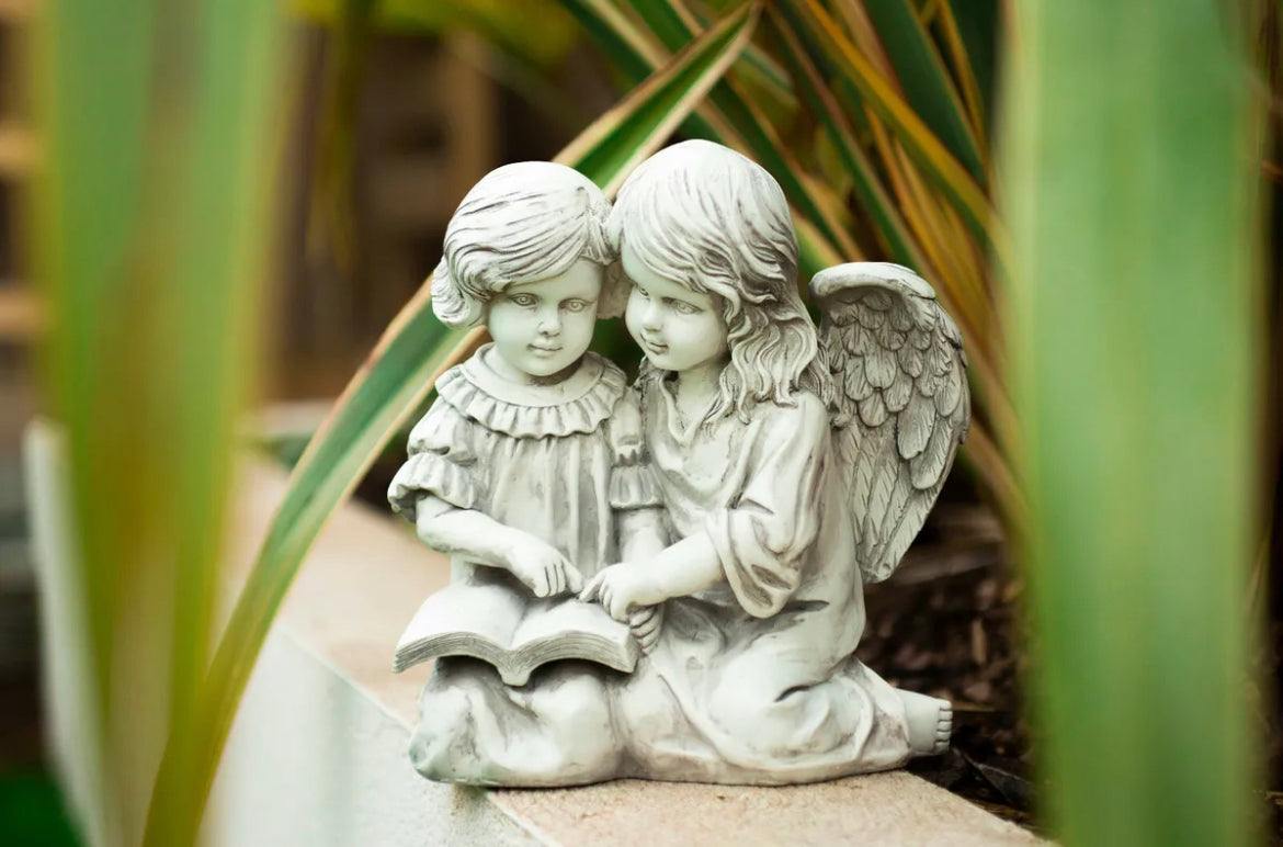 Girl & Angel Garden Ornament