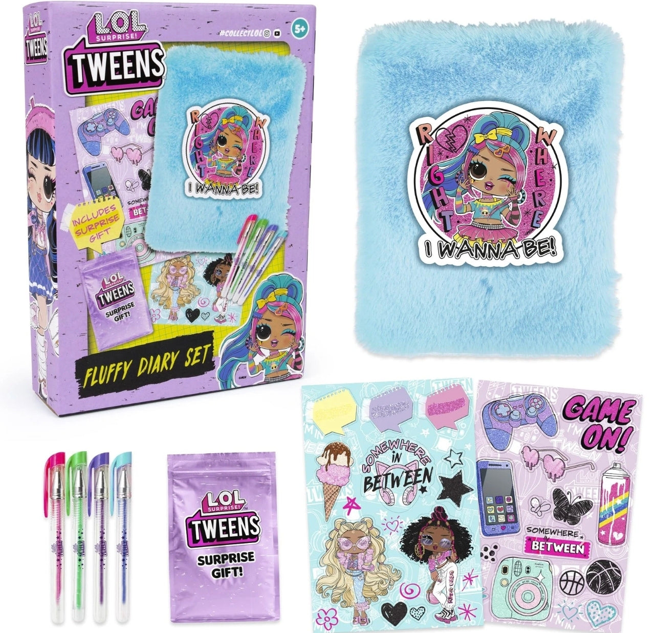 Tweens Surprise Fluffy Diary Set