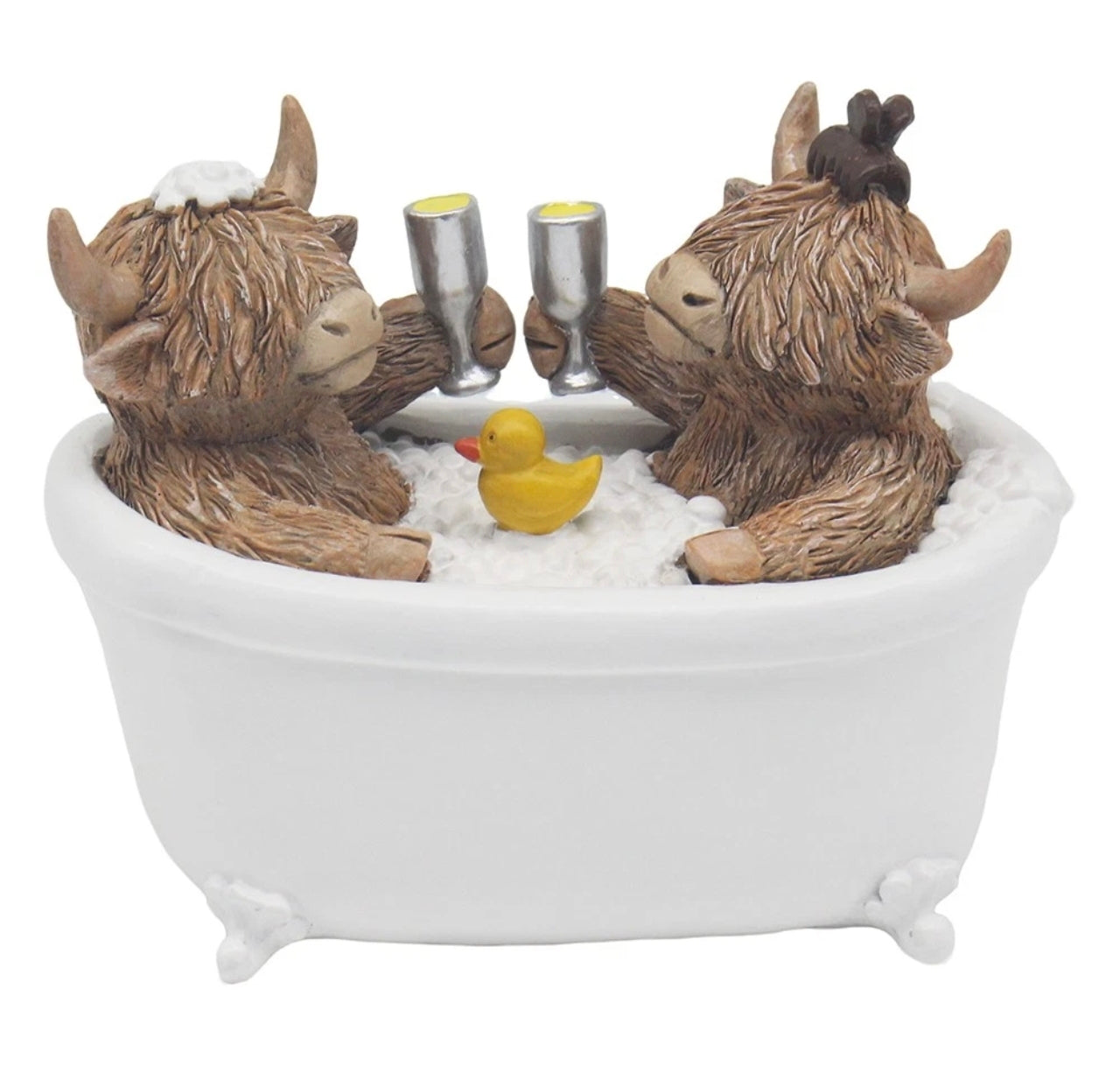 Highland Cows In The Bath Ornament