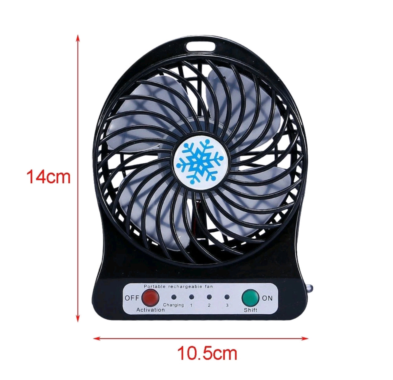 Rechargeable 3 Speed Mini Desk Fan