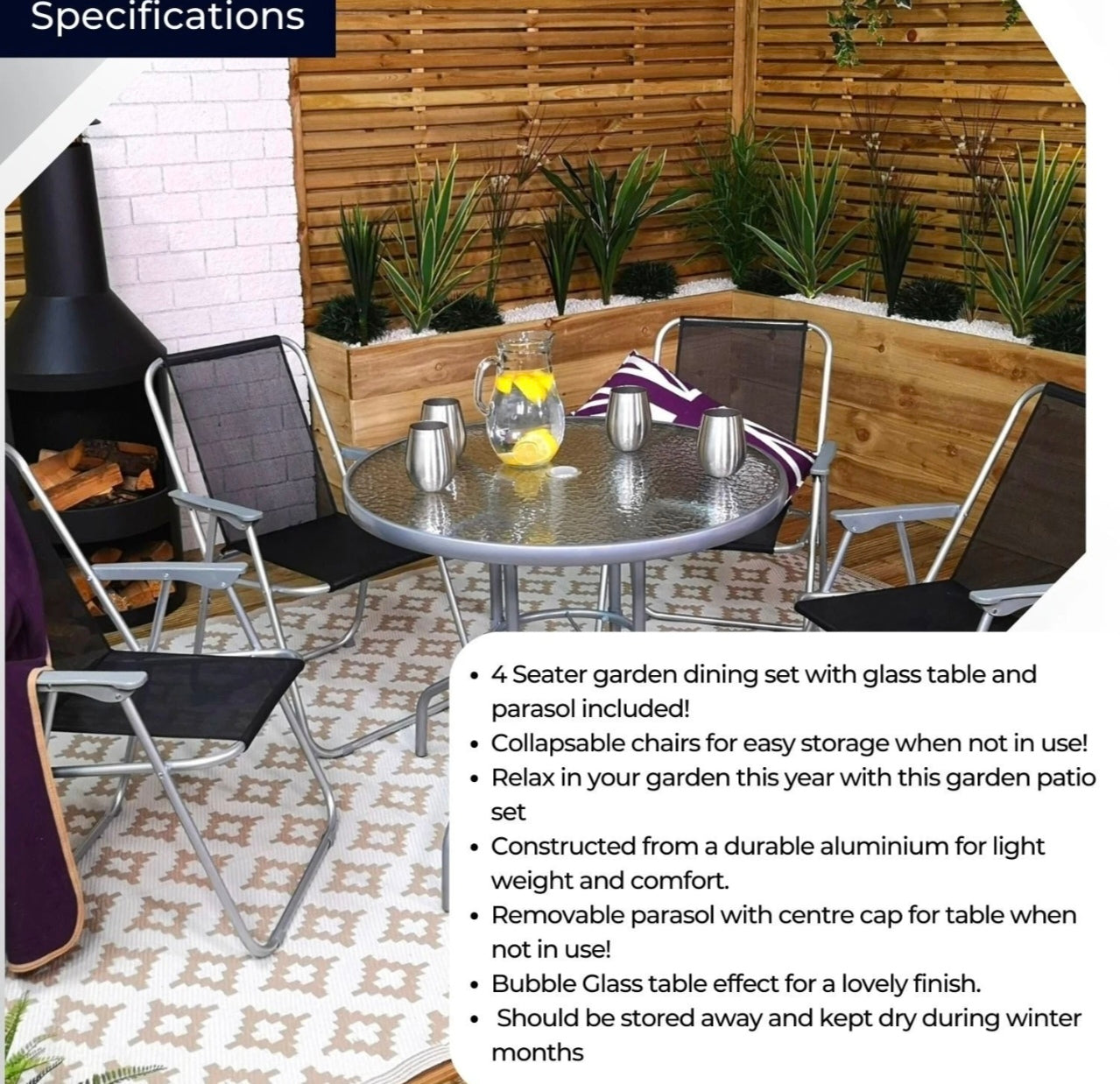 6pc Bistro Style Patio Set