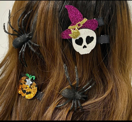 5pc Assorted Halloween Hair Slides