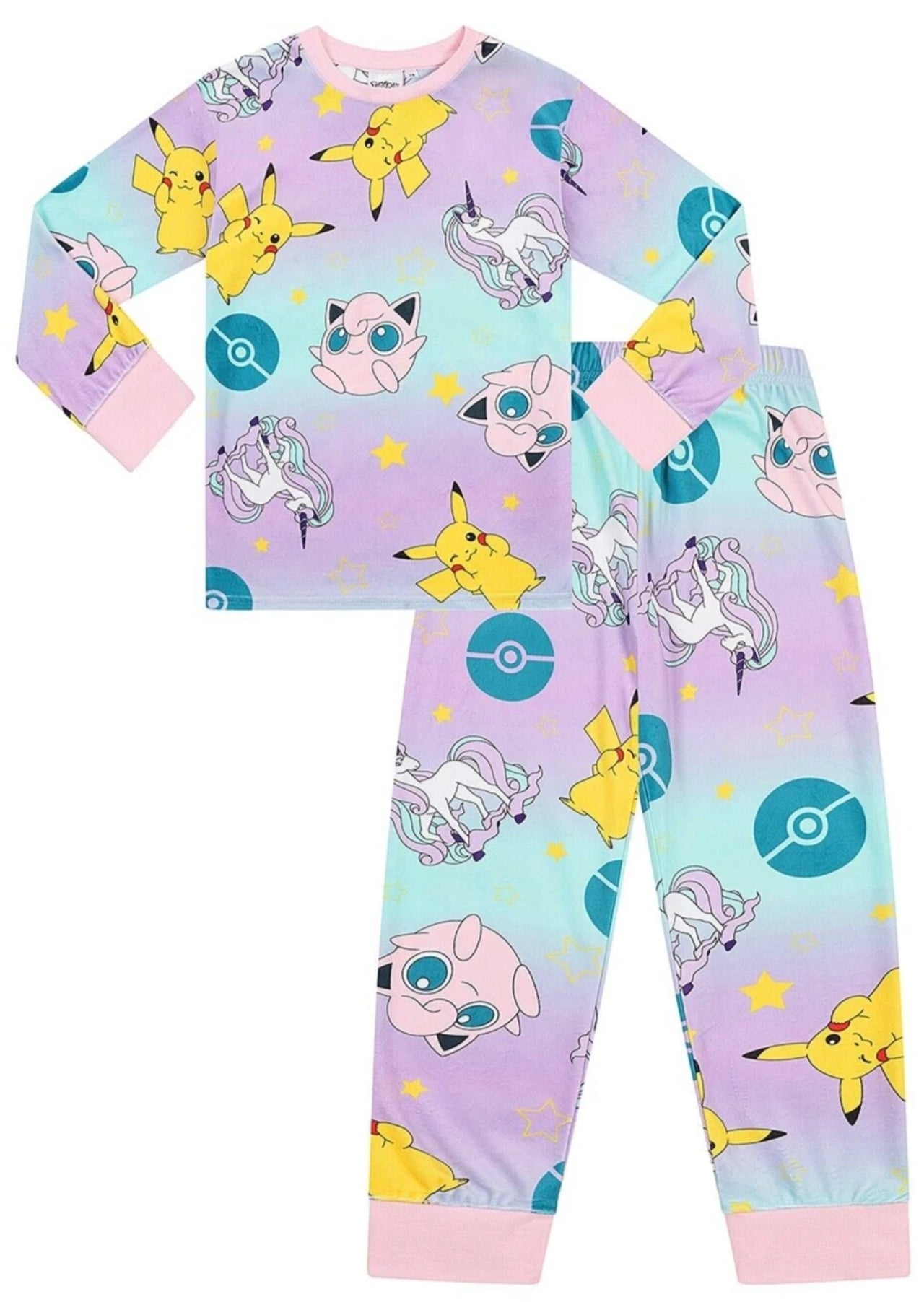 Girls Blue & Purple Character Pyjamas