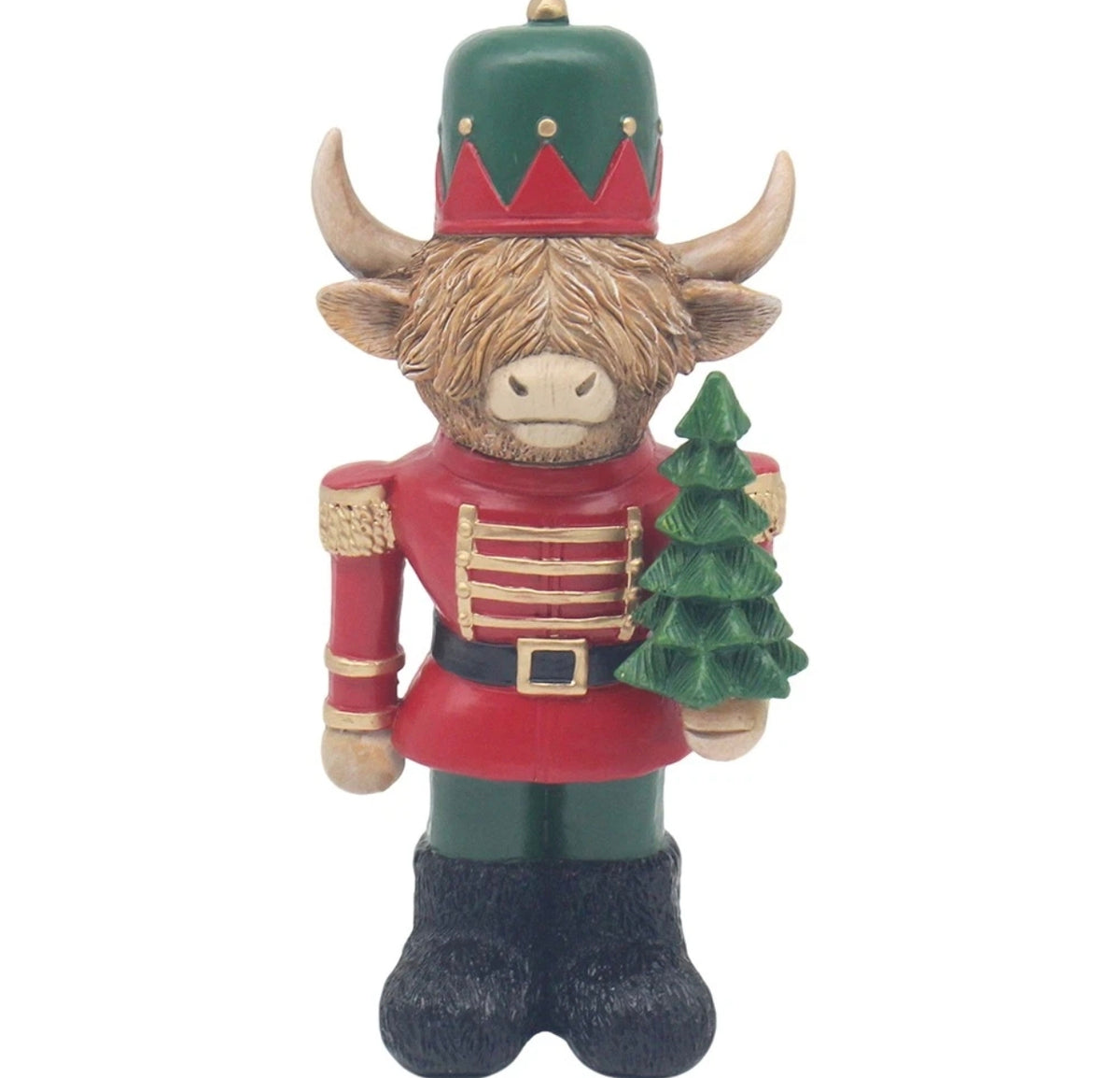 Nutcracker Highland Cow Resin Ornament