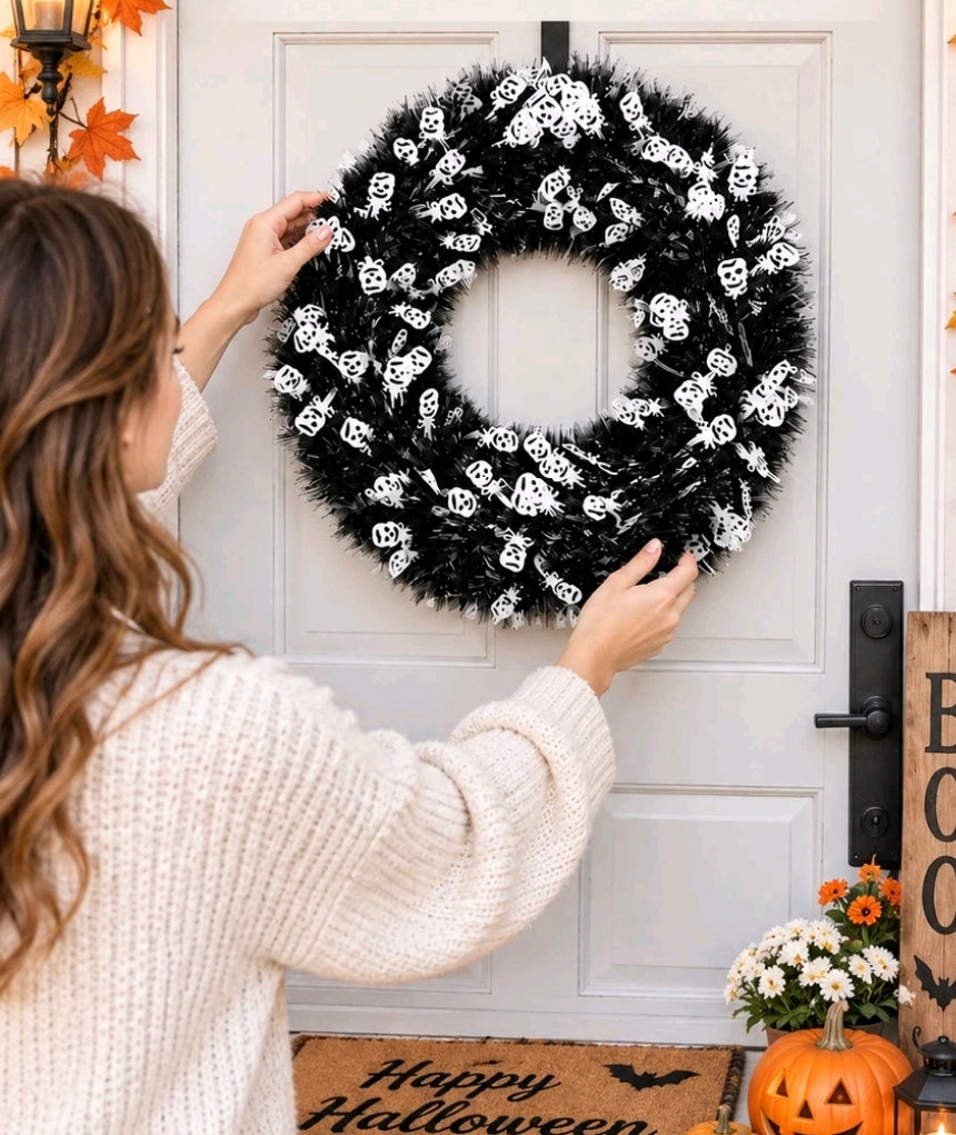 44cm Halloween Door Wreath
