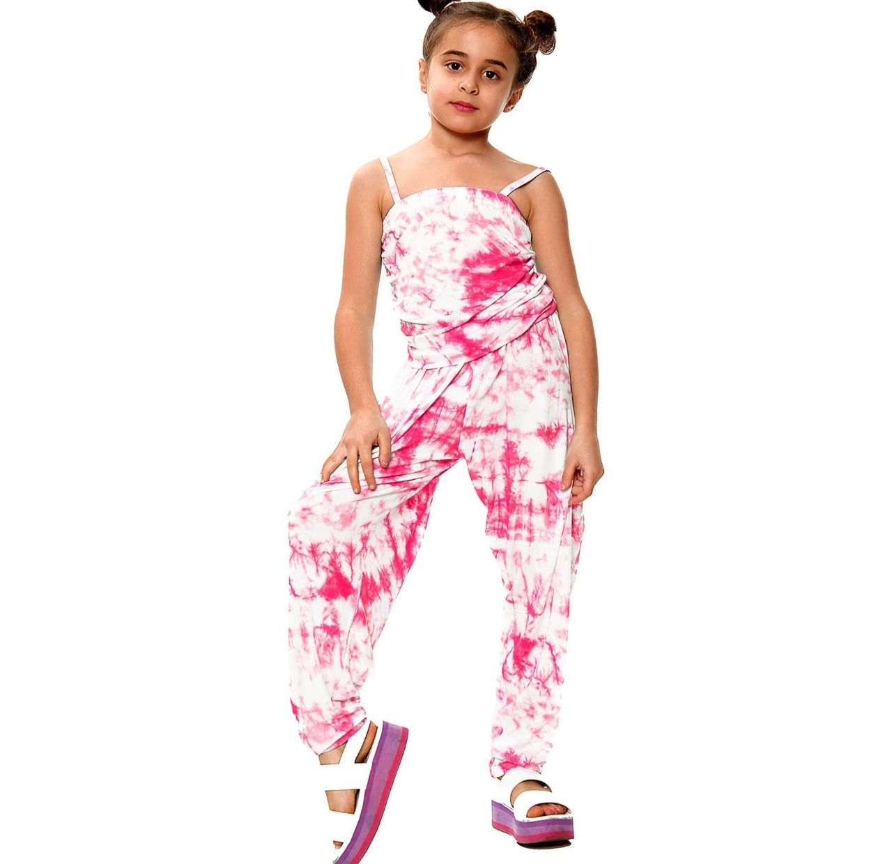 Girls Tie Dye Jumpsuit