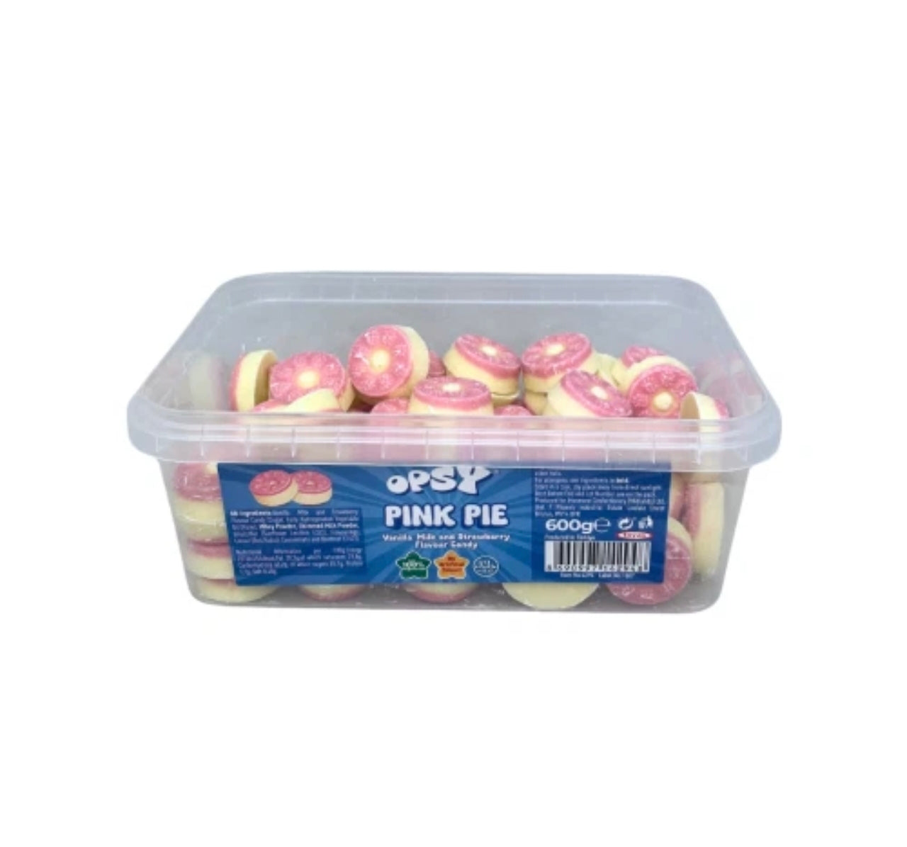 Opsy Pink & White Pies 600g Tub