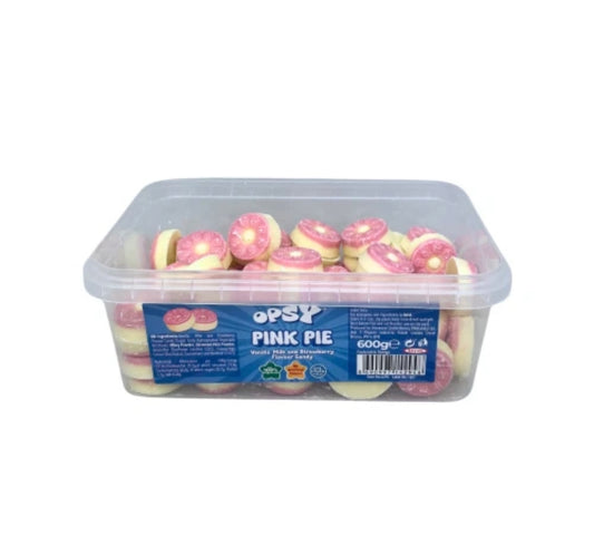 Opsy Pink & White Pies 600g Tub