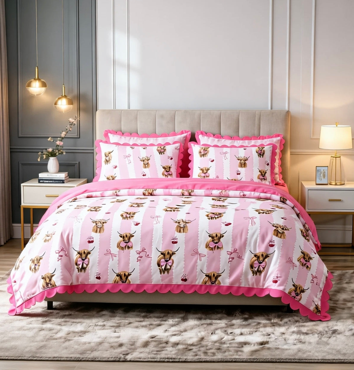 Cows With Bows Bedding Sets
