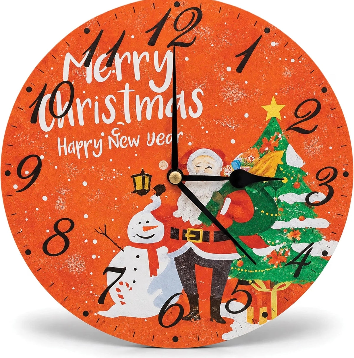 9" Merry Christmas Wall Clock