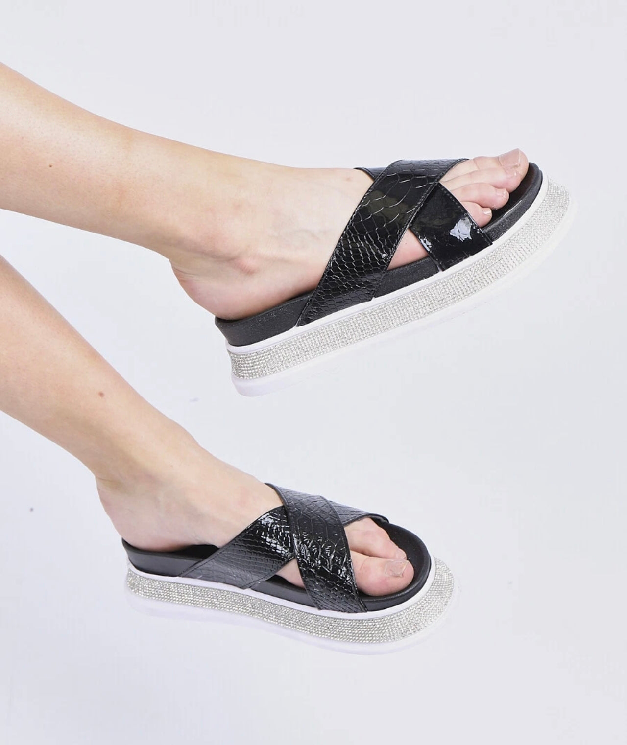 Ladies Platform Sliders