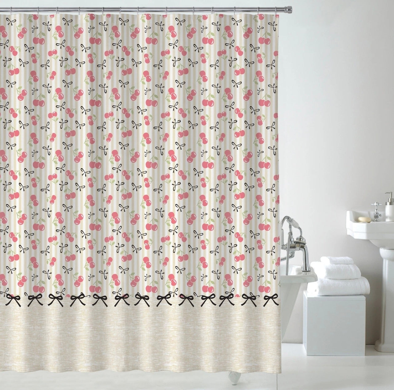 Bows & Cherries Shower Curtain