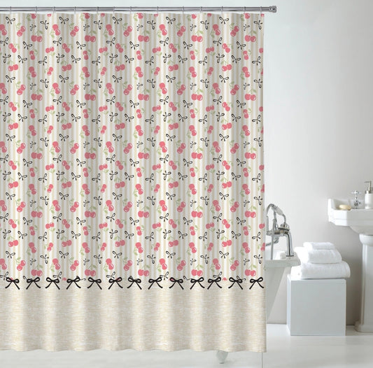 Bows & Cherries Shower Curtain