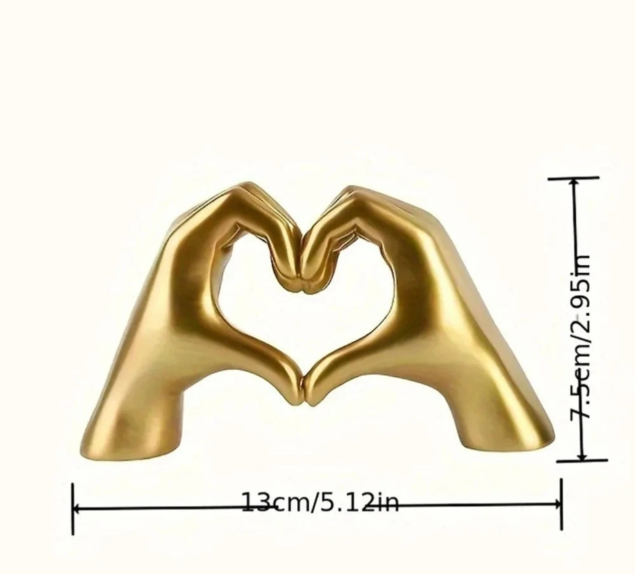 Resin Heart Hands Ornament