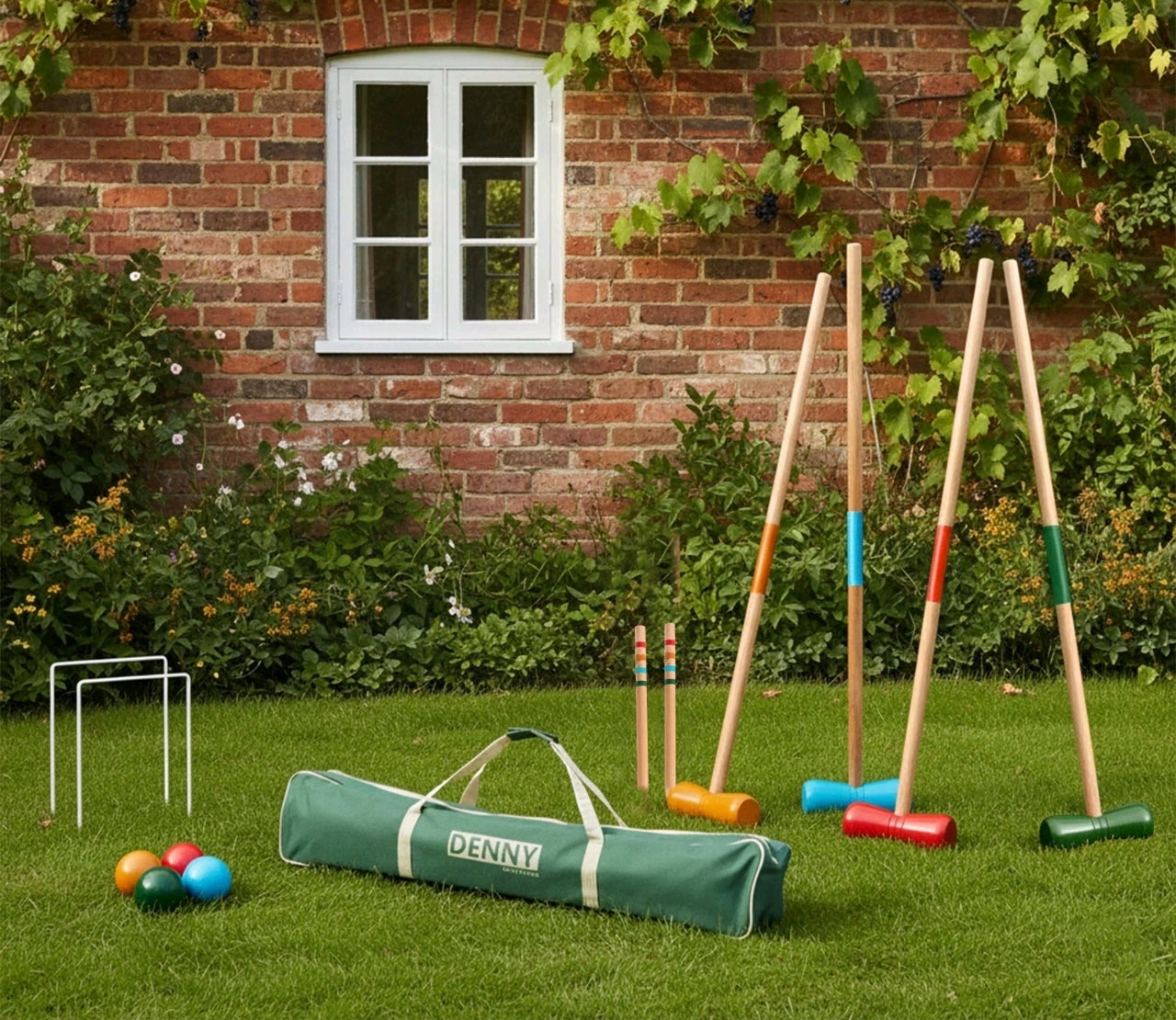 4 Person Wooden Croquet Set