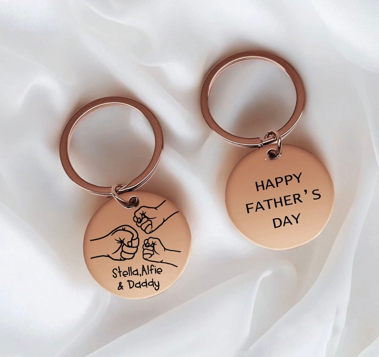 Personalised Fist Bump Keyring