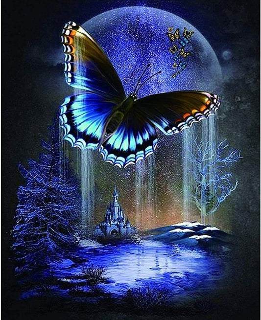 Midnight Butterfly Diamond Art