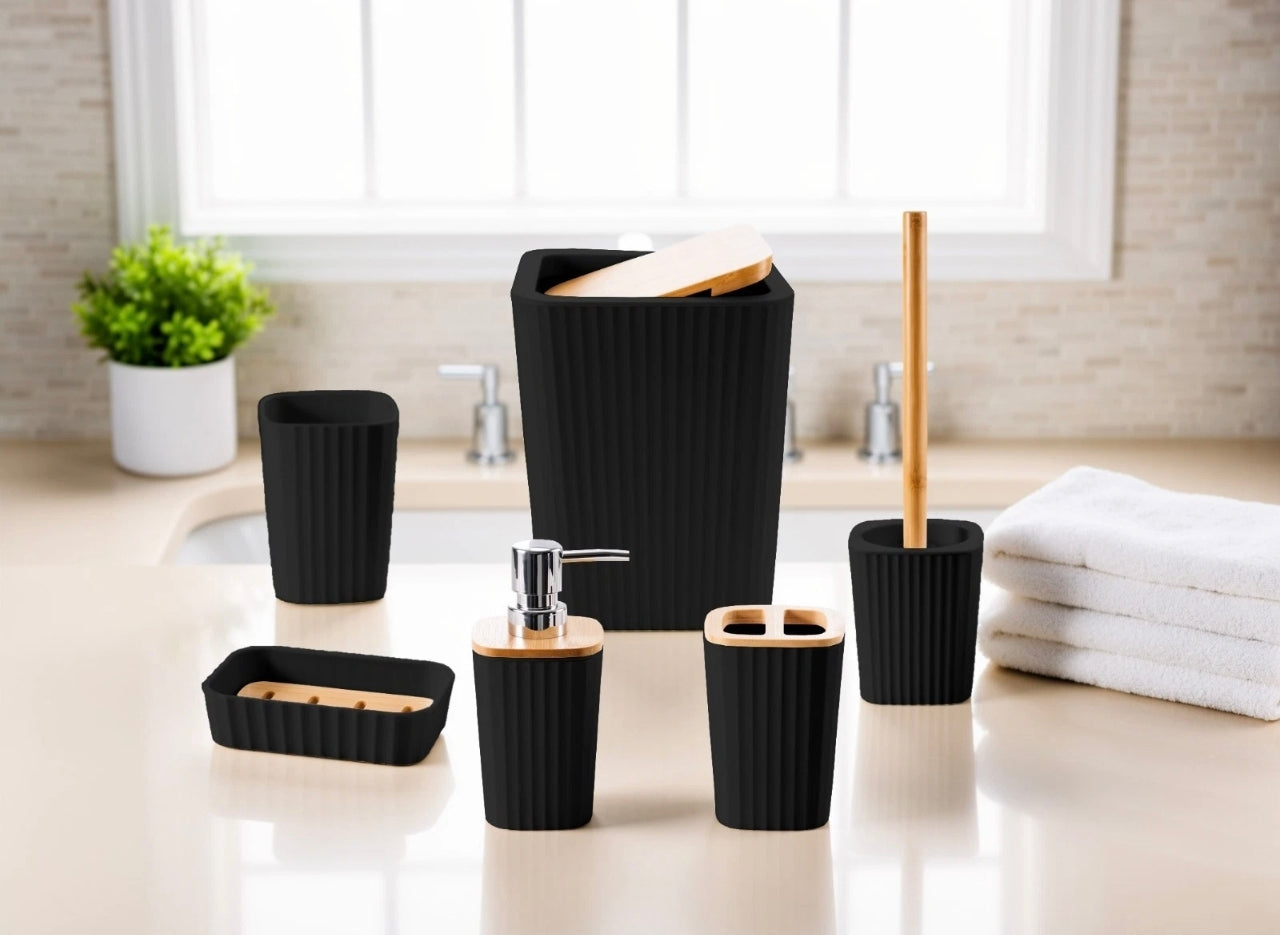 12pc Bamboo Bathroom Set
