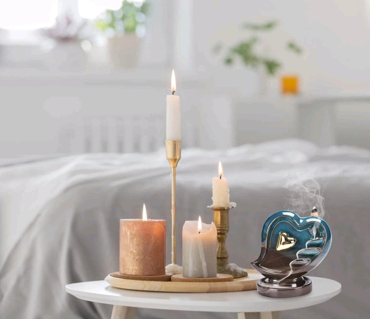 Heart Shaped Backflow Incense Burner