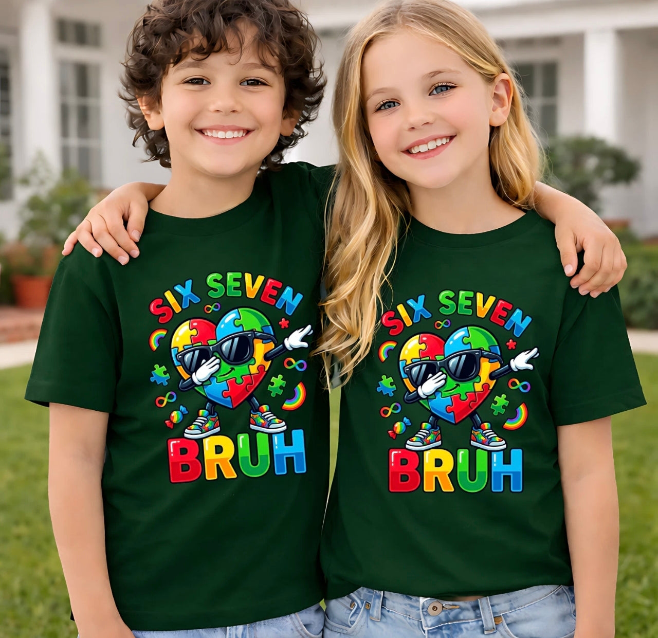 6 7 Bruh Autism Awareness T-shirt