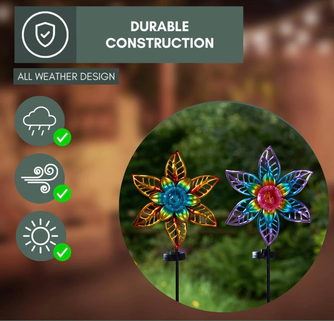 2pc Flora Bloom Stake Lights