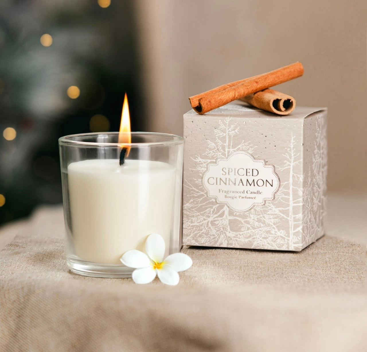 Festive Cinnamon Scented Jar Candle