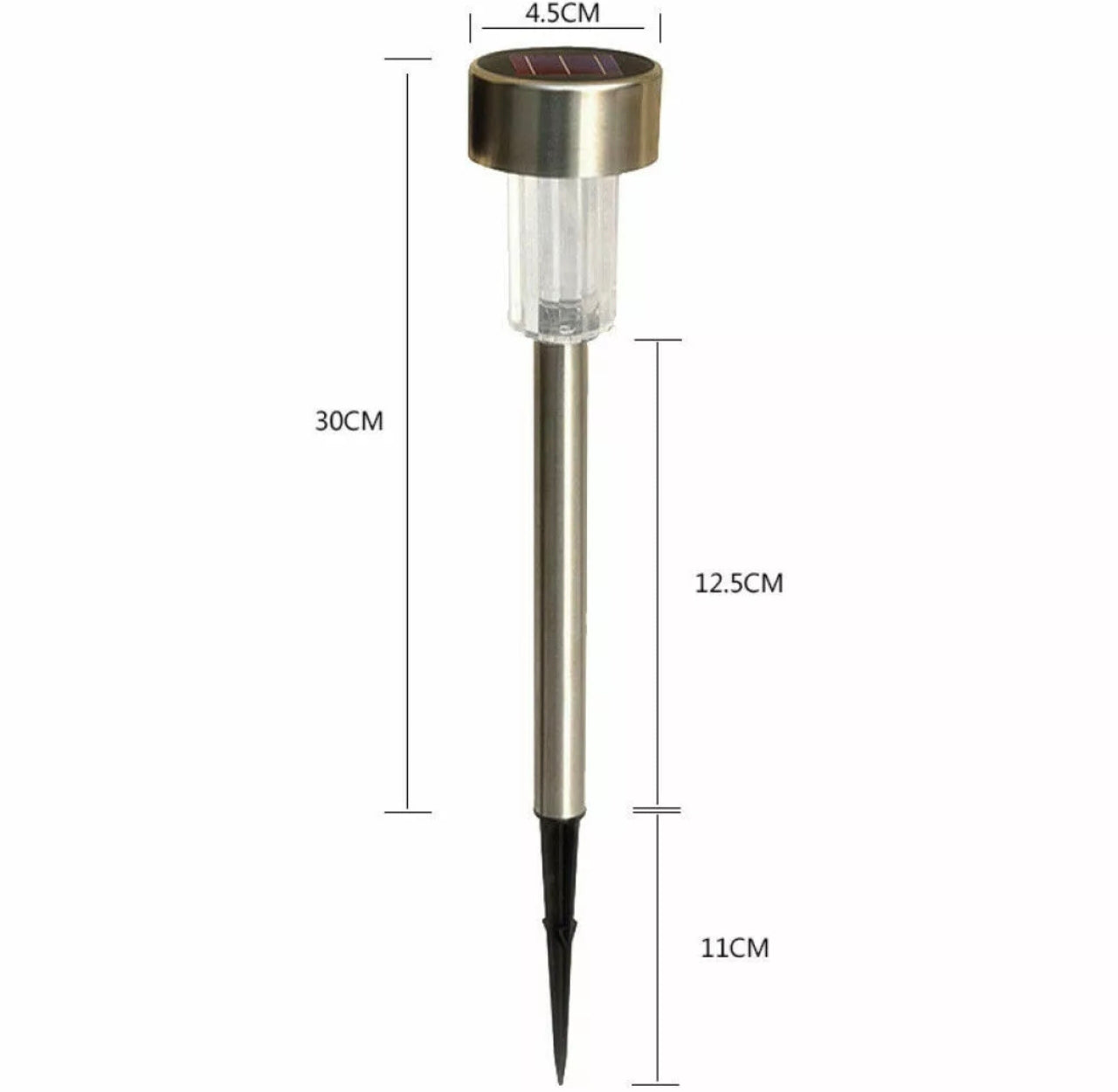 10pk Multicoloured Garden Stake Lights