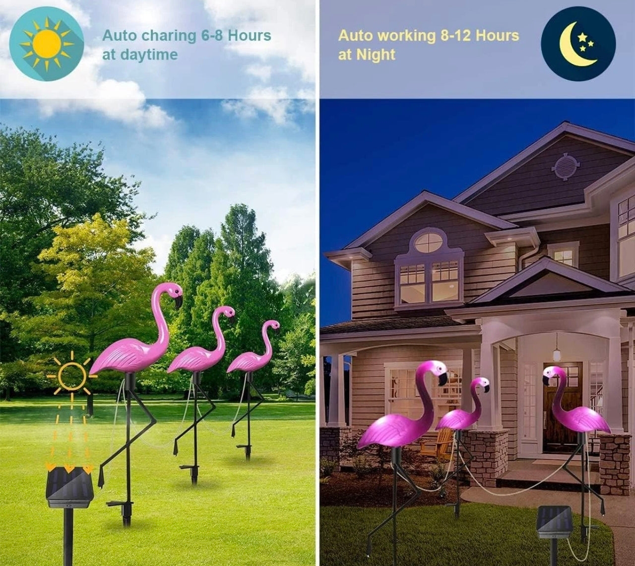 3pc Flamingo Stake Lights