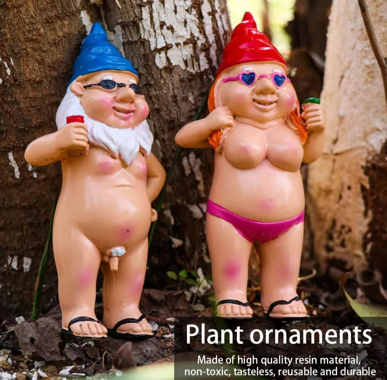 1pair Naughty Nude Garden Gnomes