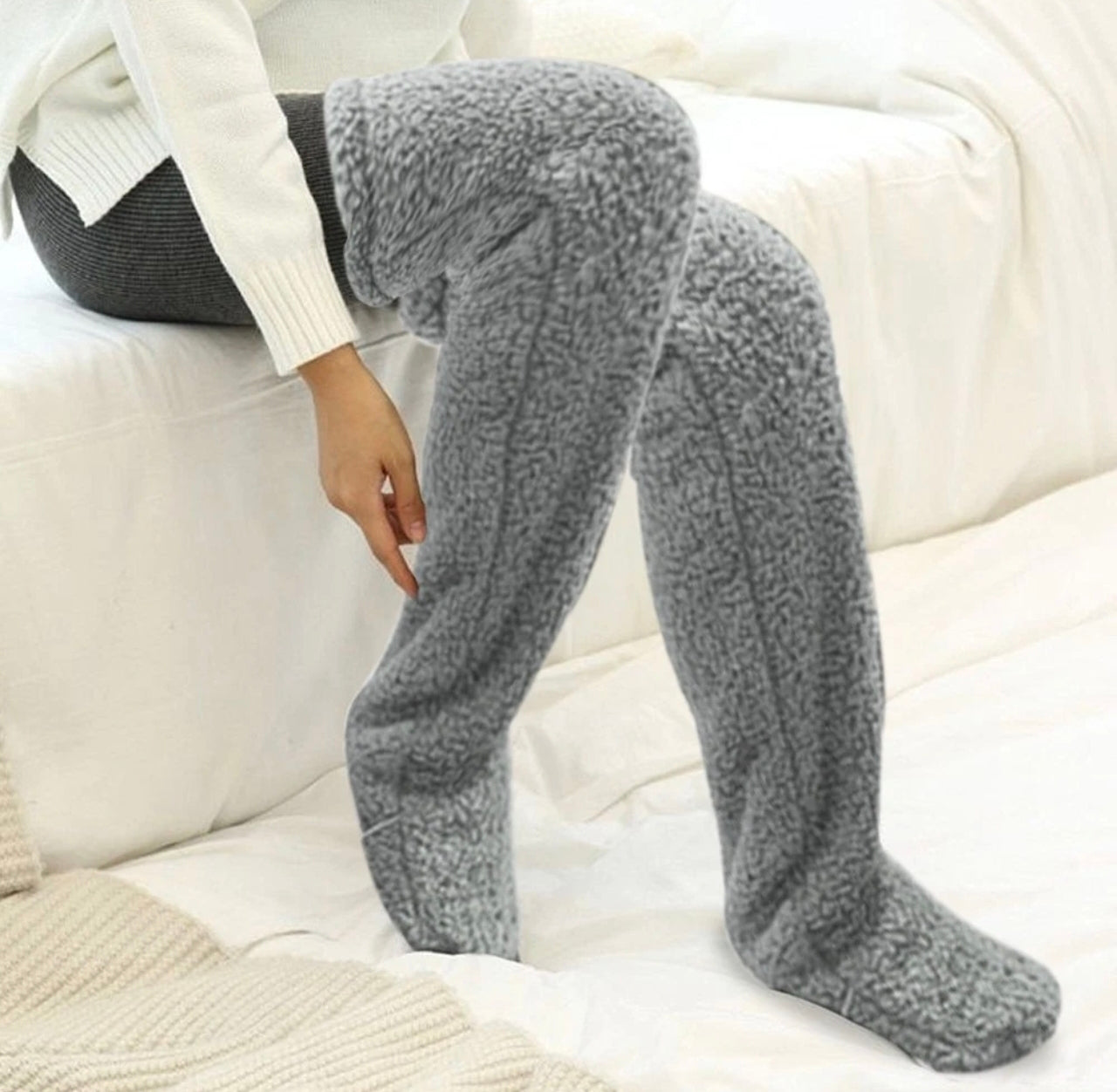 Fuzzy Long Plush Slipper Socks