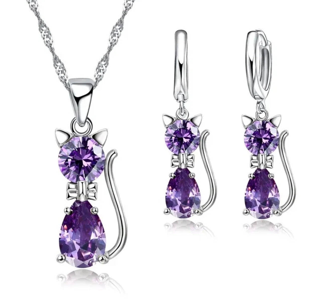 Cute Crystal Cat Set