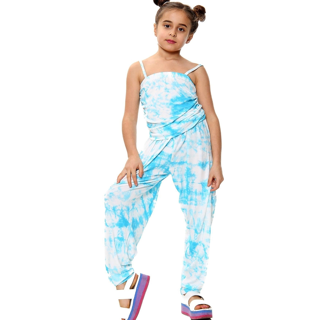 Girls Tie Dye Jumpsuit