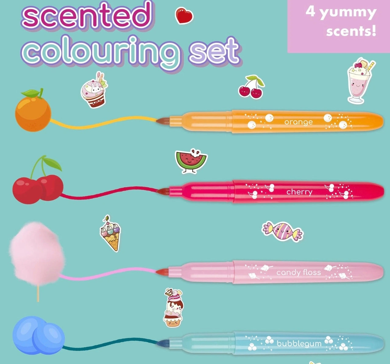 Scented & Metallic Colouring Set