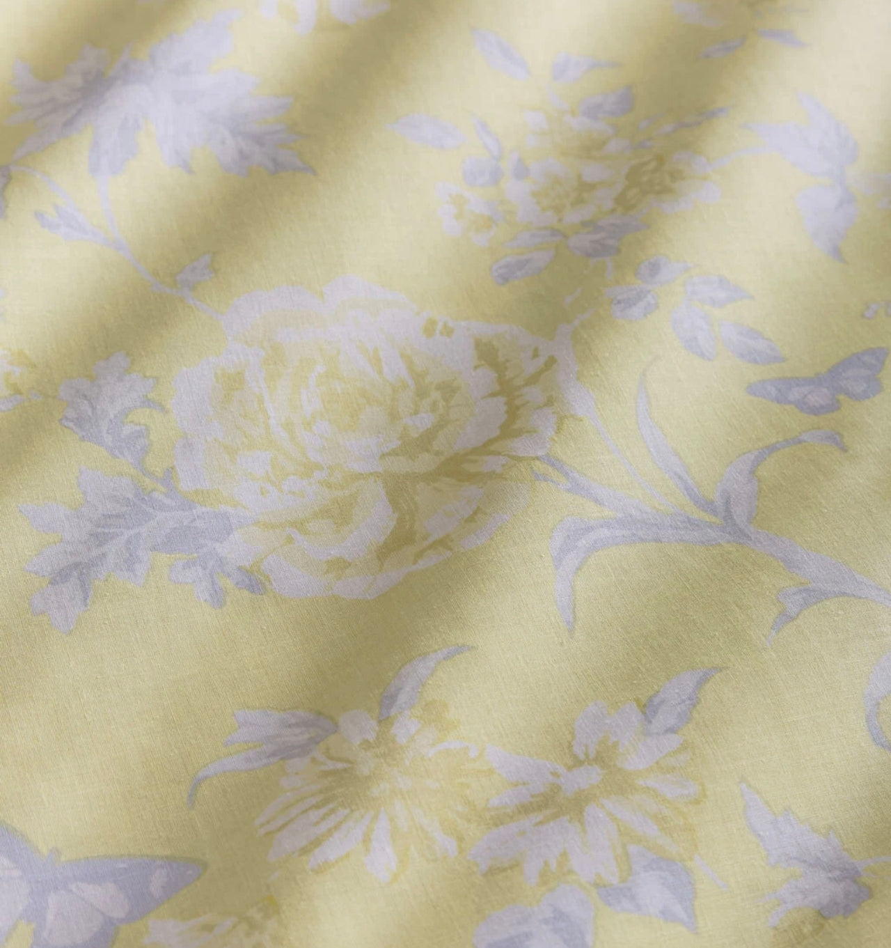 Lemon Cottage Flower Super King  Duvet Set