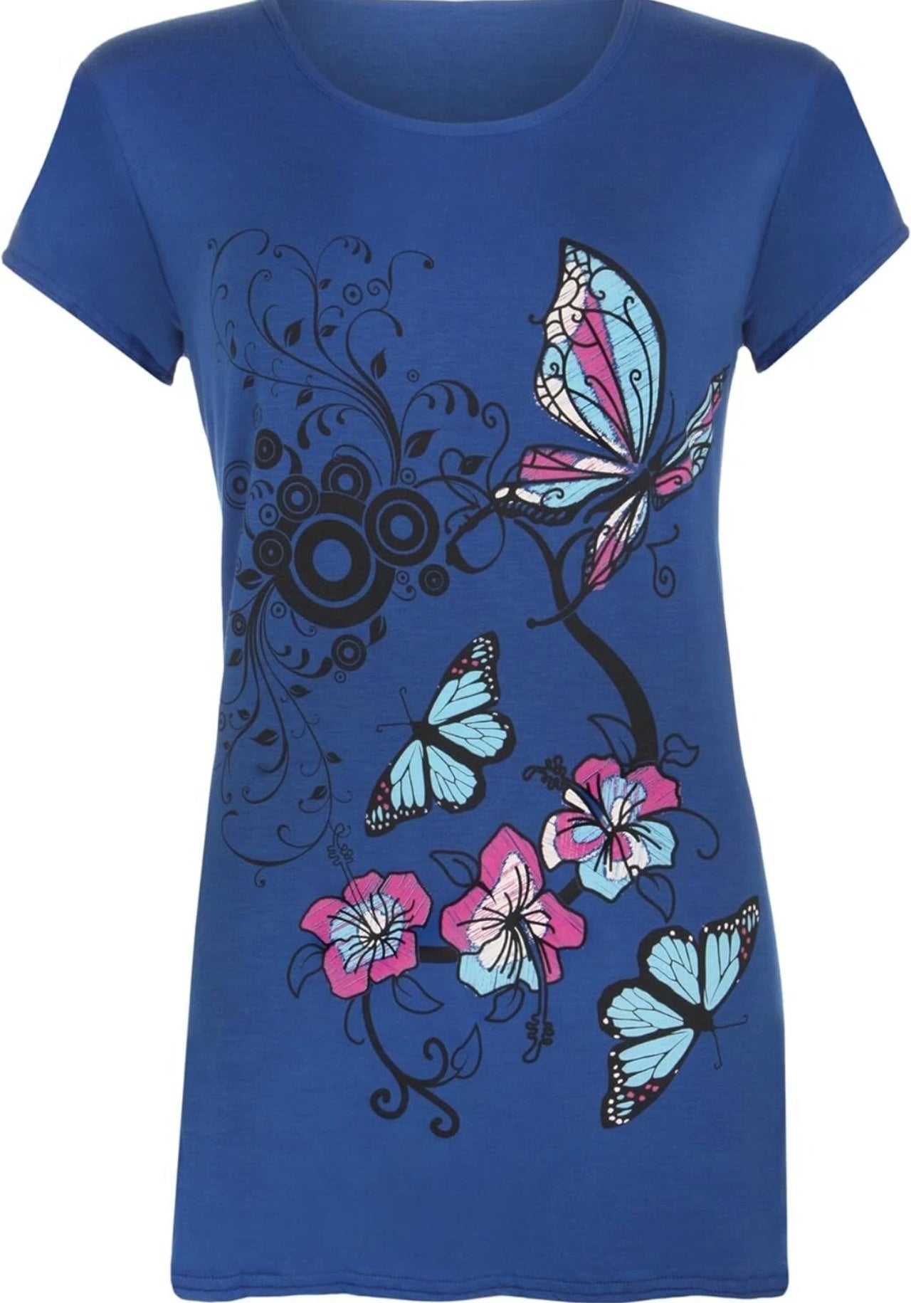 Beautiful Butterfly Print T-shirt