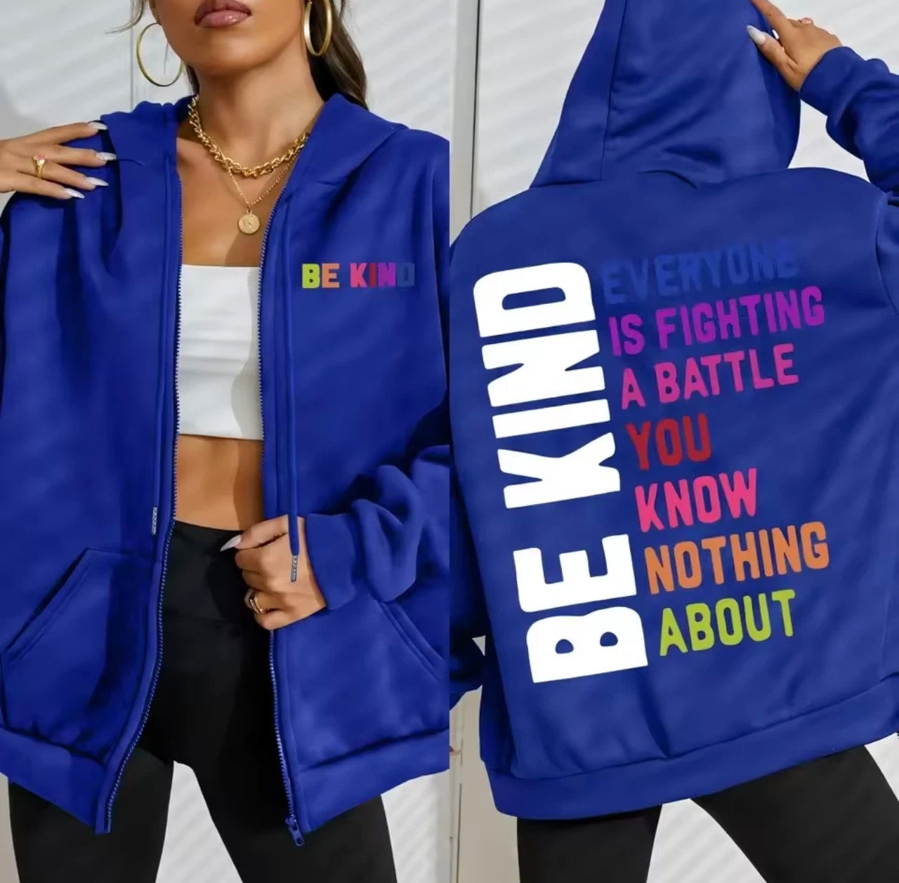 Be Kind Zipped Hoodie