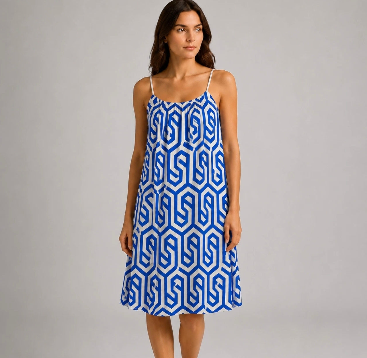 Ladies Strappy Midi Summer Dress
