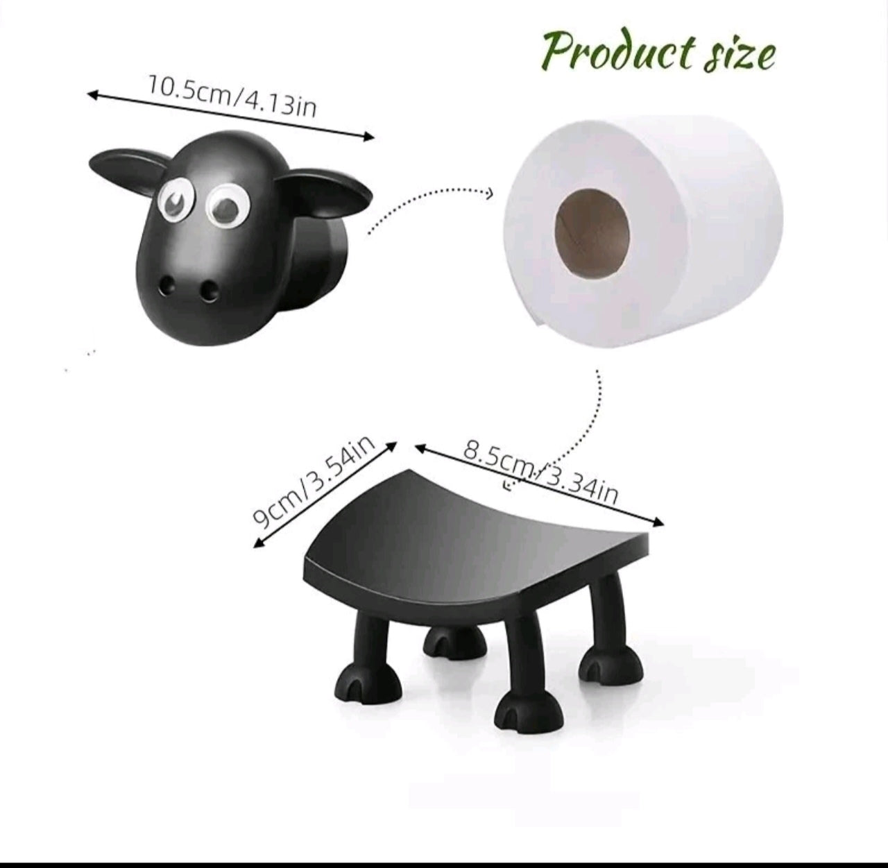 3pc Novelty Sheep  Toilet Roll Holders