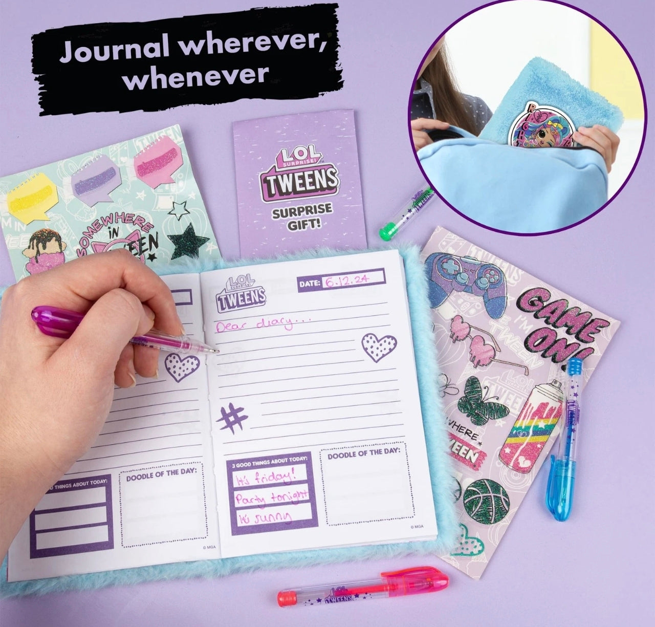 Tweens Surprise Fluffy Diary Set