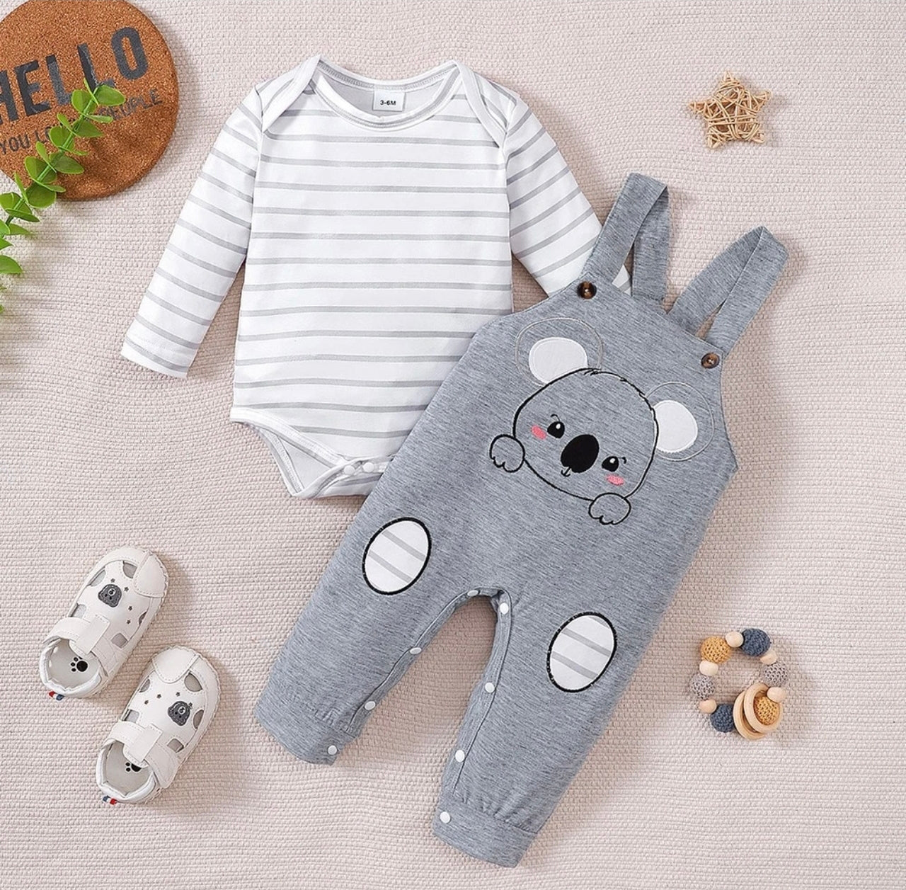 Unisex Koala Dungarees & Bodysuit