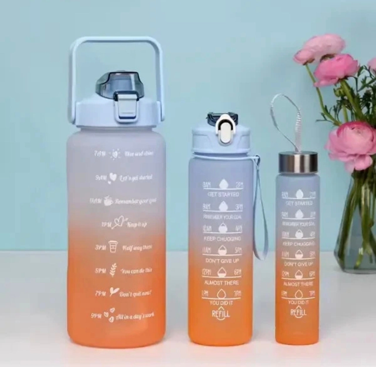 3x Hydration Bottle Set