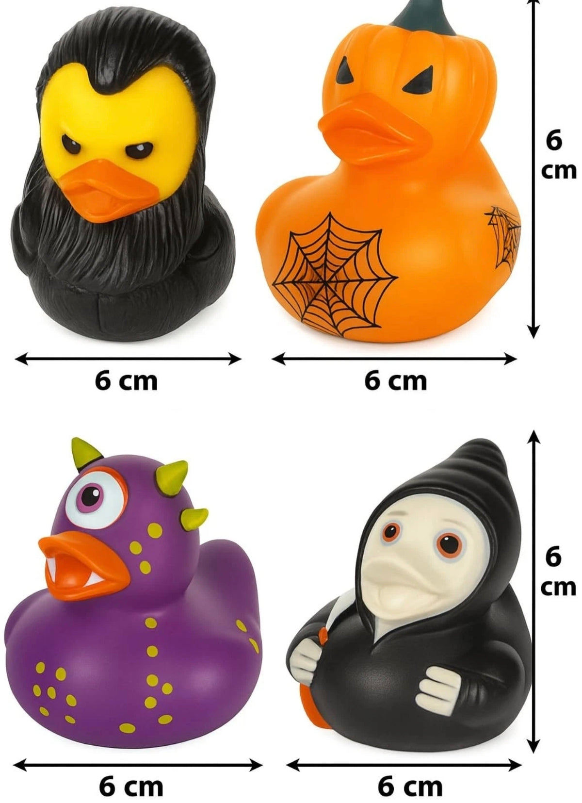 Set Of 12 Halloween Rubber Duckies