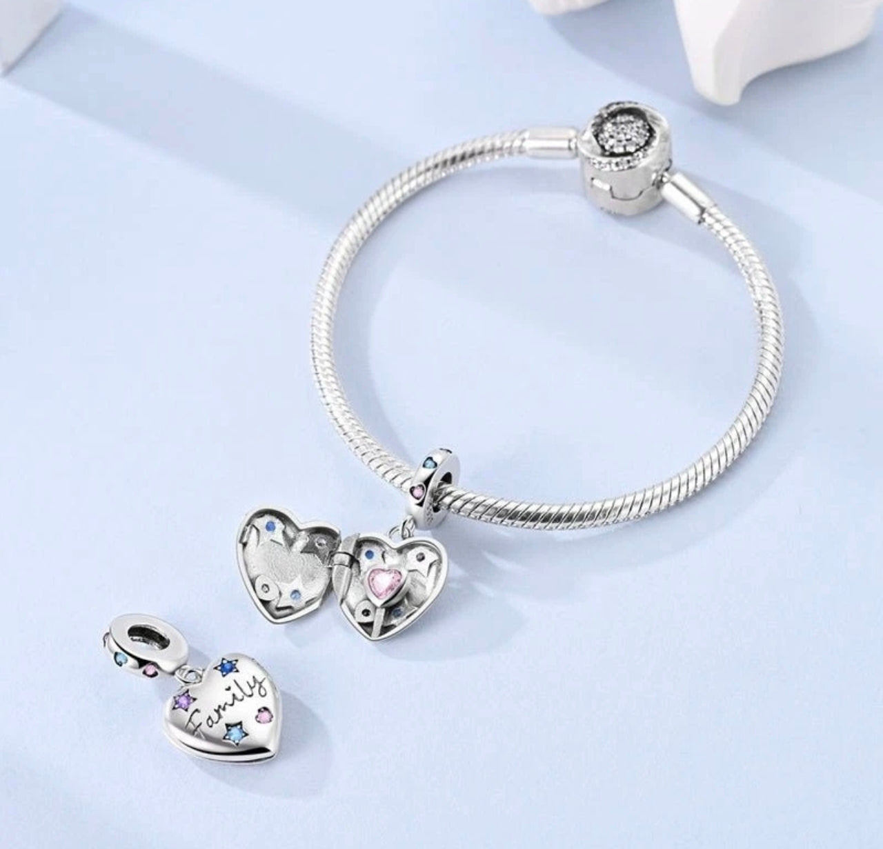 Family Love Locket Charm