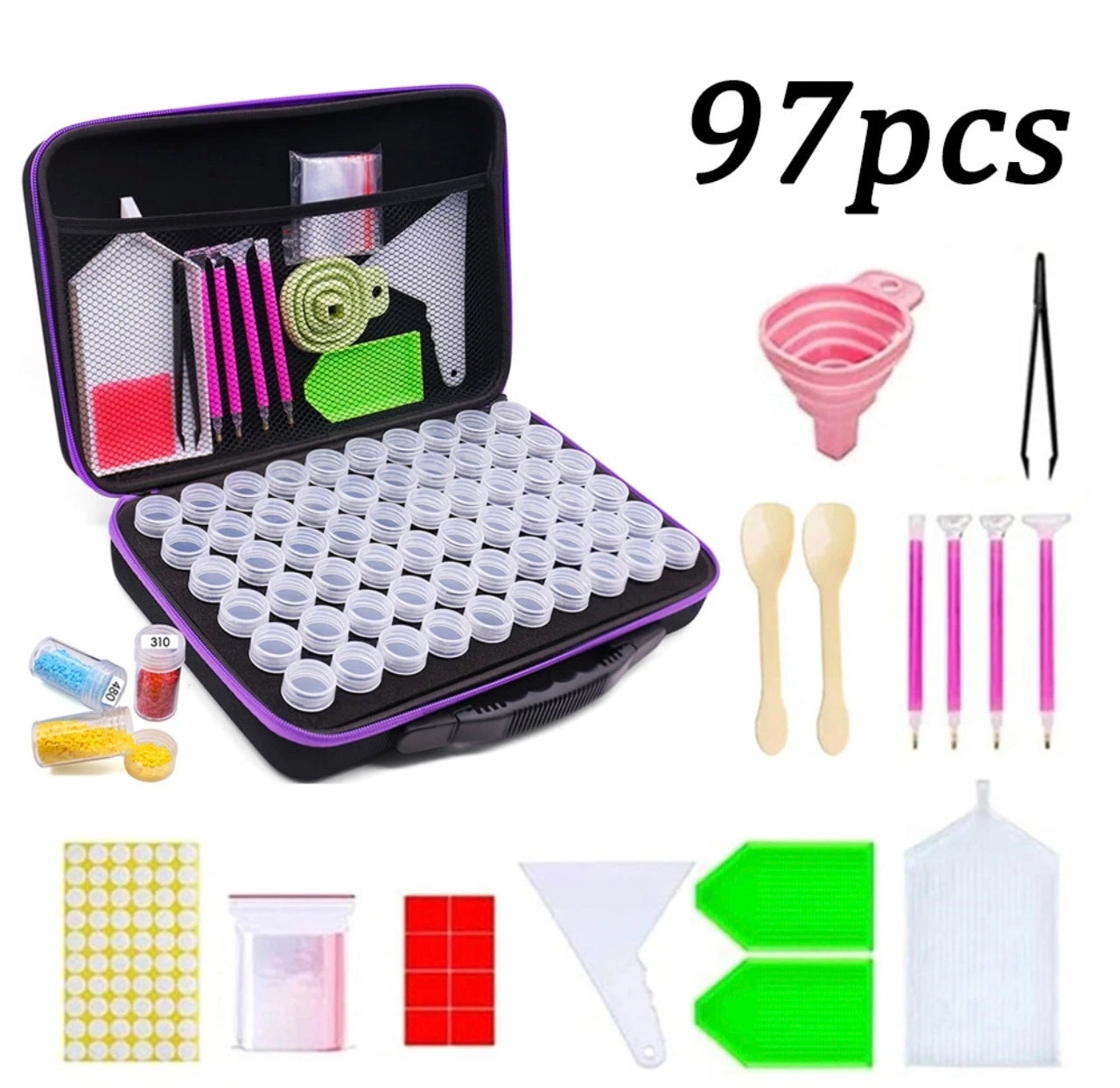 97pc Diamond Art Accessory Storage