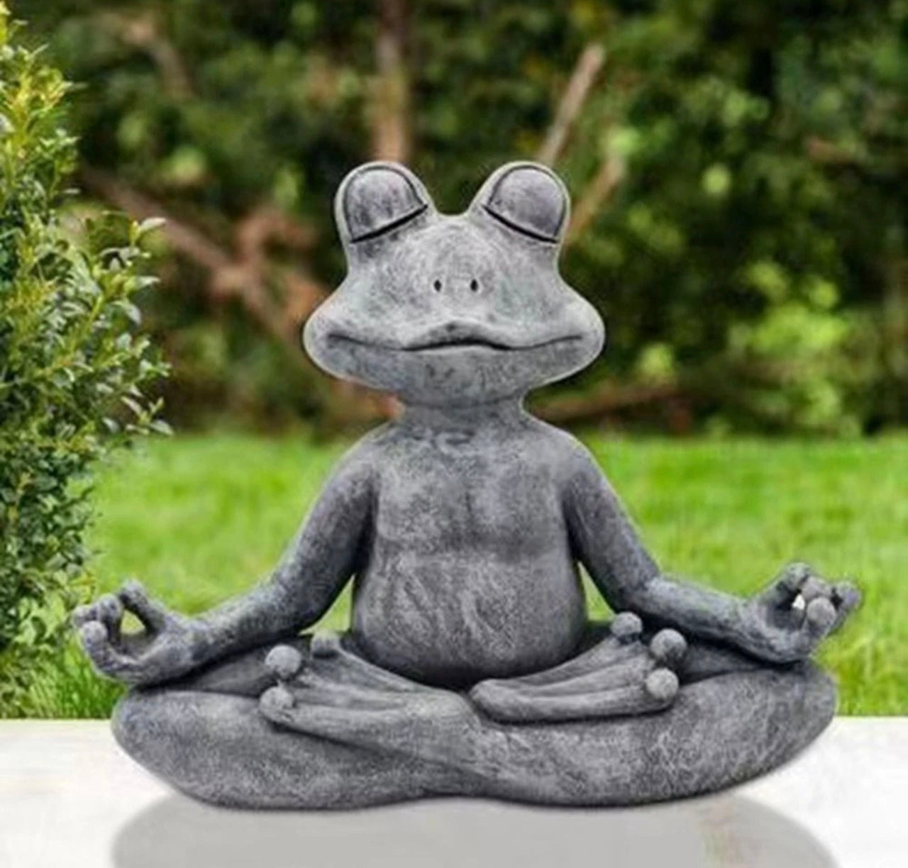 Meditating Frog Statue