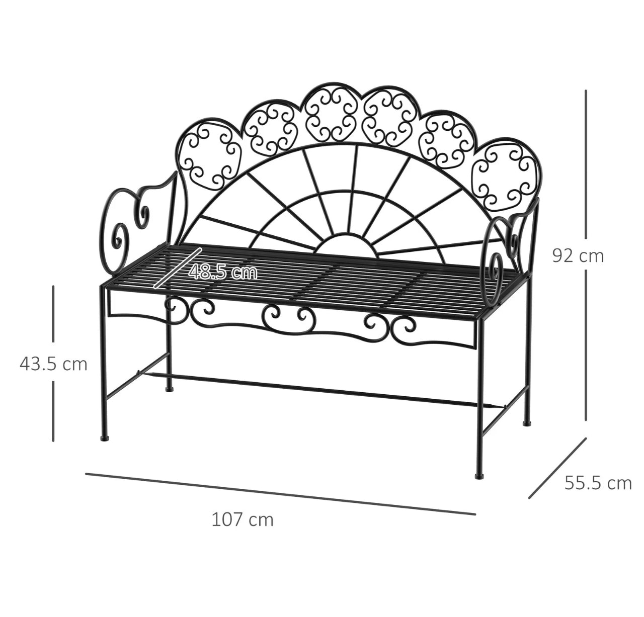 2 Seater Elegant Garden Loveseat