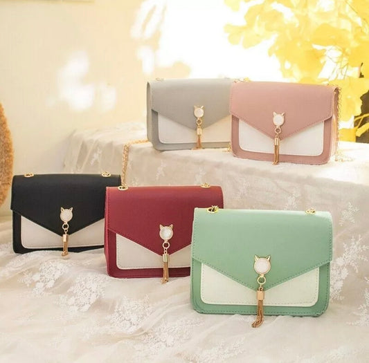 Small Cat With Tassel Bag