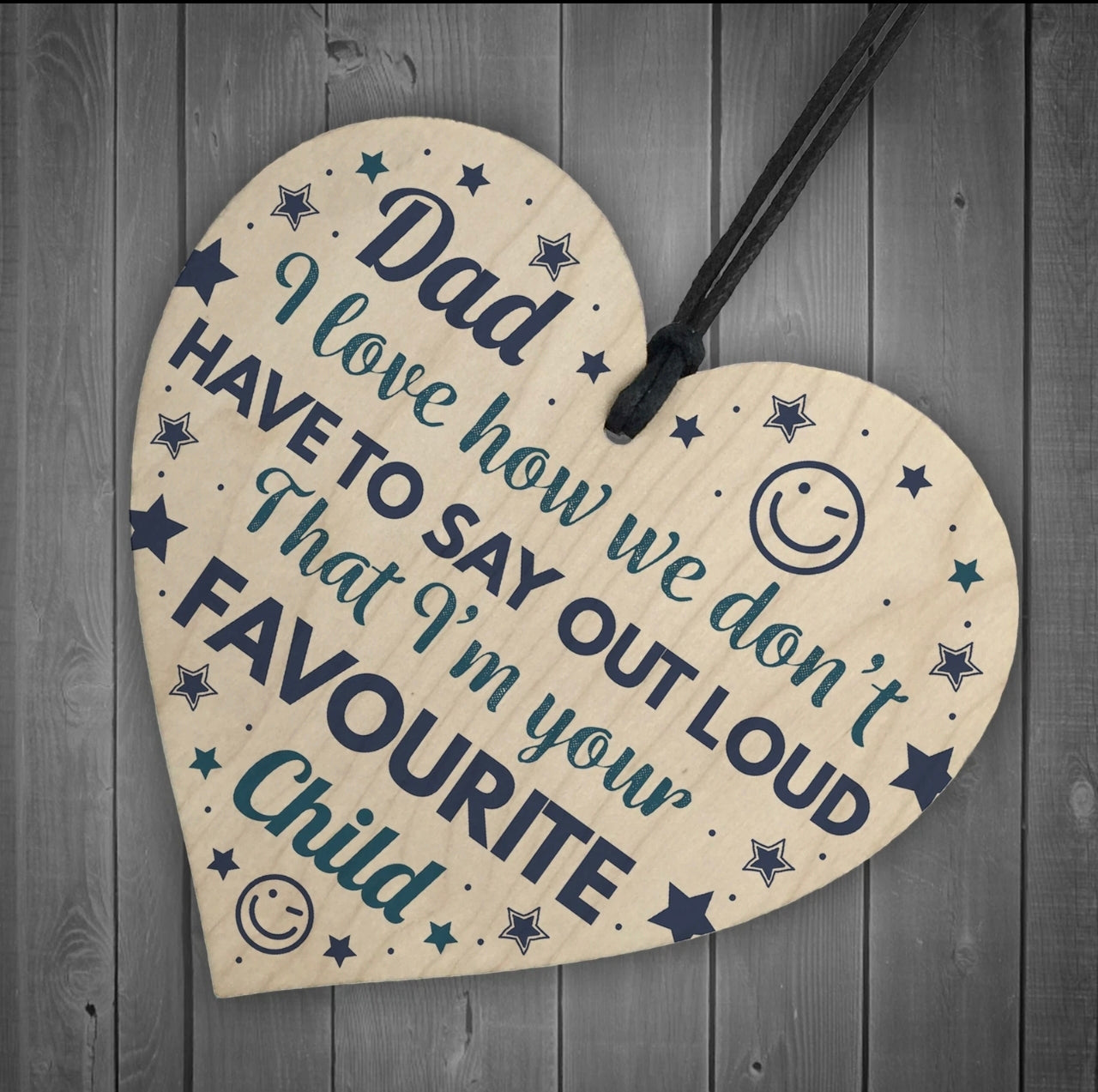 Wooden Heart Father's Day Keepsakes