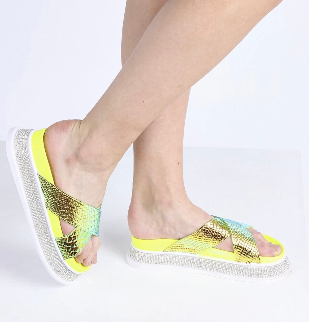 Ladies Platform Sliders