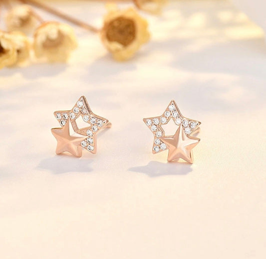 Rose Gold Plated Crystal Stars